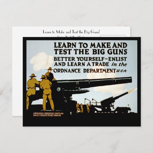 Leer de Grote Pistolen maken en testen! Briefkaart (Voorkant / Achterkant)