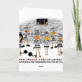 Leer de harde manier: Jailbird wenskaart Kaart (Achterkant)