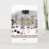 Leer de harde manier: Jailbird wenskaart Kaart (Achterkant)