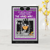 Leer de harde manier: Jailbird wenskaart Kaart (Gele Bloem)