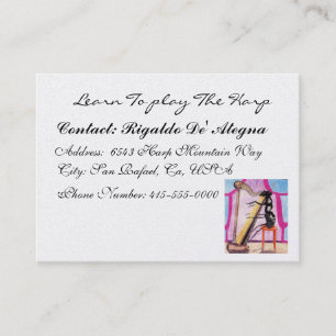 Leer de Harp te spelen Visitekaartje