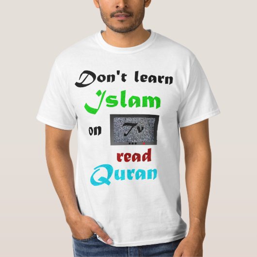 Leer de islam op Quran T-shirt (Voorkant)