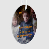 LEER DE KINDEREN 2025 KERSTVERSIERING ORNAMENT (voorkant)