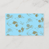 Leer de Knit Needles Yarn Knitting Lessen Visitekaartje (Achterkant)