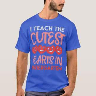 Leer de Kutest Hearts Kindergarten Leraar Valen T-shirt