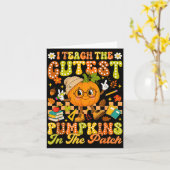 Leer de leukste pompoen in de patch herfst kaart (Gele Bloem)