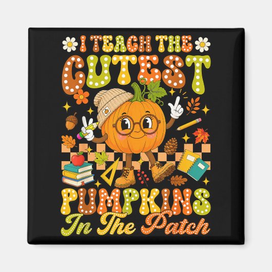 Leer de leukste pompoen in de patch herfst magneet (Voorkant)