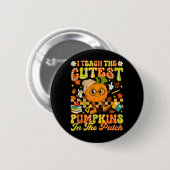 Leer de leukste pompoen in de patch herfst ronde button 5,7 cm (Voorkant /achterkant)