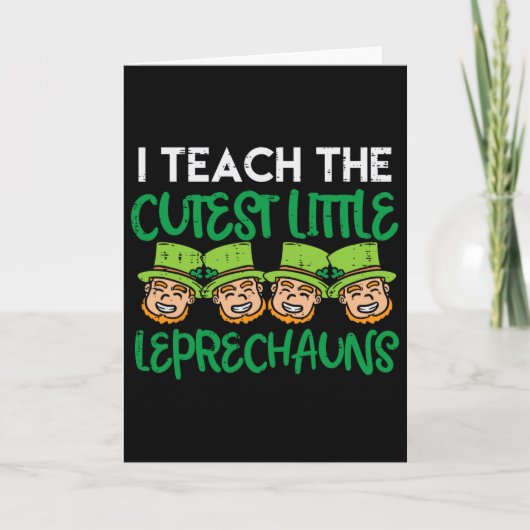 Leer de schattigste kleine kabouters St. Patrick's Kaart (Voorkant)