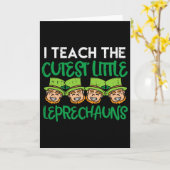 Leer de schattigste kleine kabouters St. Patrick's Kaart (Gele Bloem)