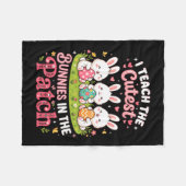 Leer de schattigste konijnen in de lap Pasen Fleece Deken (Voorkant (Horizontaal))