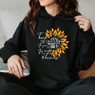 leer de verandering die je wilt zien in de wereld hoodie