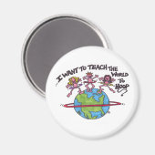 Leer de wereld om te gijzelen magneet (Voorkant / Achterkant)