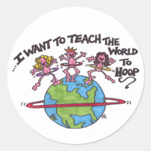Leer de wereld om te gijzelen ronde sticker