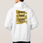 Leer deze woorden van mij aan uw kinderen 2 hoodie (Achterkant)