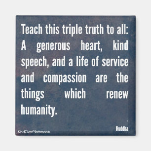 Leer dit drievoudige aan iedereen magneet