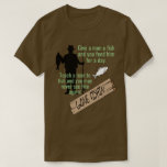 Leer een Man aan Fish Funny T-Shirt<br><div class="desc">Dit leuke T-shirt luidt: Geef een man om te vissen en je voedt hem voor een dag. Leer een man om te vissen en je zult hem misschien nooit meer zien! Dit leuke shirt is het perfecte cadeau voor de visser in je leven. Wie zou er tenslotte niet liever vissen?...</div>