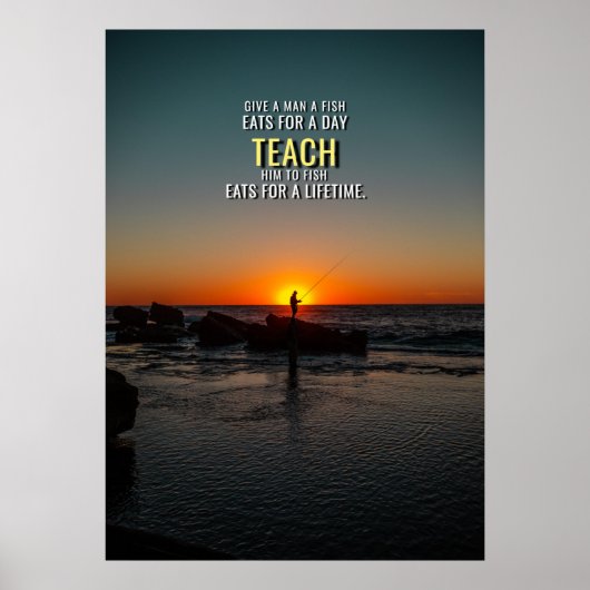 Leer een Man aan het Motivatie Poster van het Cita (Voorkant)