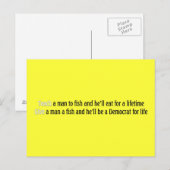 Leer een man om te vissen briefkaart (Voorkant / Achterkant)