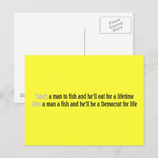 Leer een man om te vissen briefkaart (Voorkant / Achterkant)