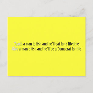 Leer een man om te vissen briefkaart