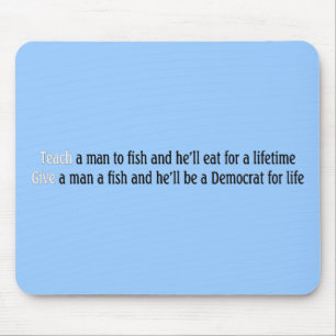 Leer een man om te vissen muismat