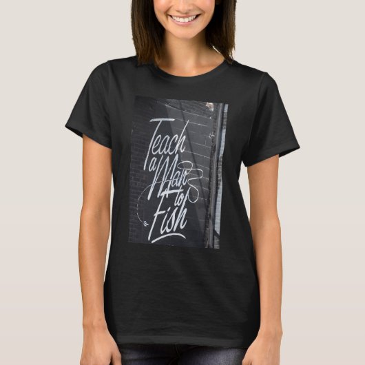 Leer een man... t-shirt (Voorkant)