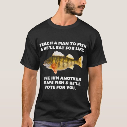 Leer Een Man Vissen T-shirt (Voorkant)