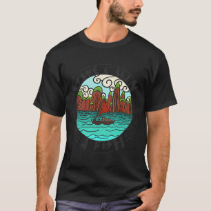 Leer een man vissen t-shirt
