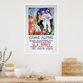 Leer en bekijk iets in de marine (US02315) Poster (Keuken)