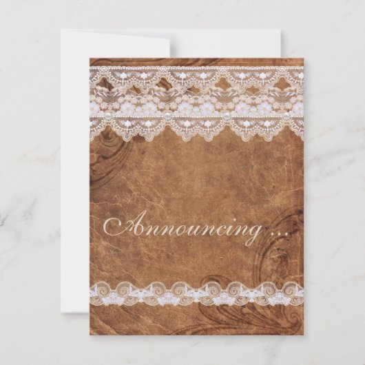 leer en kant Verloving aankondiging (Voorkant)