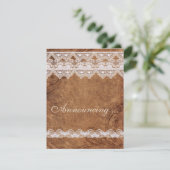 leer en kant Verloving aankondiging (Staand voorkant)