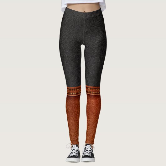 Leer en laarzen ILLUSION Pop Leggings (Voorkant)