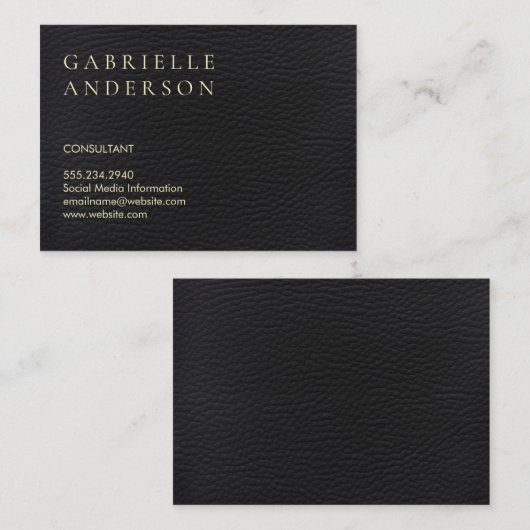 Leer | Executive Visitekaartje (Voorkant / Achterkant)
