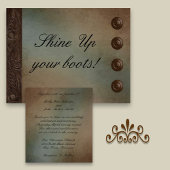 Leer (faux) en Turquoise Shine Up Your Boots Kaart