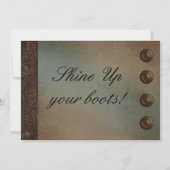 Leer (faux) en Turquoise Shine Up Your Boots Kaart (Voorkant)