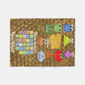 Leer Filippijnse alfabet en Nummers "banig stijl" Fleece Deken (Voorkant (Horizontaal))