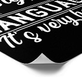 Leer gebarentaal ASL leraar dove bewustzijn Poster (Hoek)
