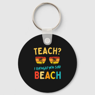 Leer gedachte zei strand grappige leraar zomer sfe sleutelhanger