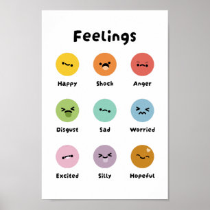 Leer gevoelens en emoties poster