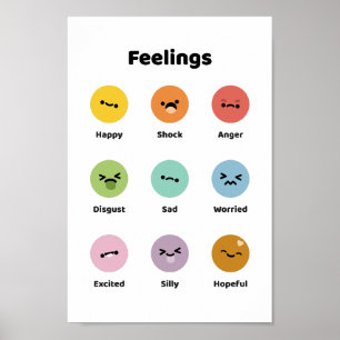 Leer gevoelens en emoties poster