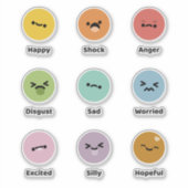 Leer gevoelens en emoties sticker (Voorkant)