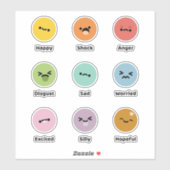 Leer gevoelens en emoties sticker (Vel)
