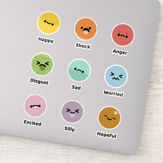 Leer gevoelens en emoties sticker (Detail)