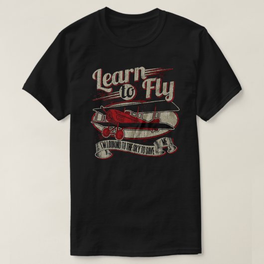 Leer het origineel van een vlucht t-shirt (Design voorkant)