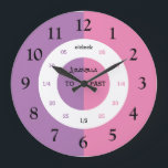 Leer het tijdstip | Gepersonaliseerd | Naam Groot Grote Klok<br><div class="desc">Leraren en ouders zullen van deze klok houden met gemakkelijk te lezen cijfers / getallen! De uren en minuten en duidelijk gemarkeerd, met de uren in het zwart, en de minuten in het wit en in het verleden. Deze klok wordt weergegeven in drie stijlen, een rondmiddelgroot (8 inch), een groot...</div>