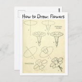  Leer hoe je bloemen kunt tekenen Briefkaart (Voorkant / Achterkant)