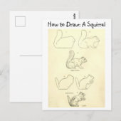  Leer hoe je een eekhoorn en een chipmunk tekent Briefkaart (Voorkant / Achterkant)