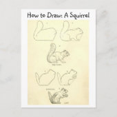  Leer hoe je een eekhoorn en een chipmunk tekent Briefkaart (Voorkant)