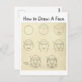  Leer hoe je een rond gezicht tekent Briefkaart (Voorkant / Achterkant)